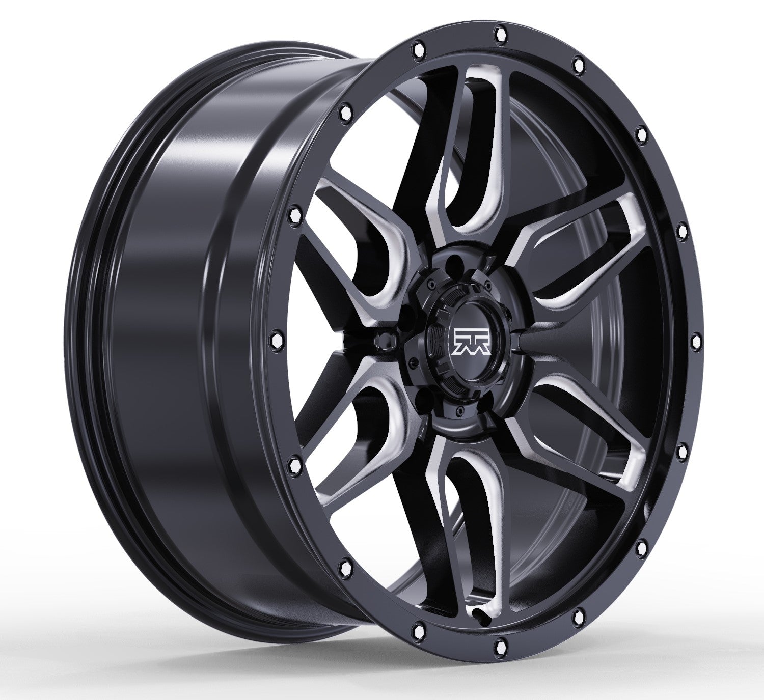 18x9 Mudder Trucker MT317 Barrier Black Milled 5x127 5x5 ET0 Wheel Rim