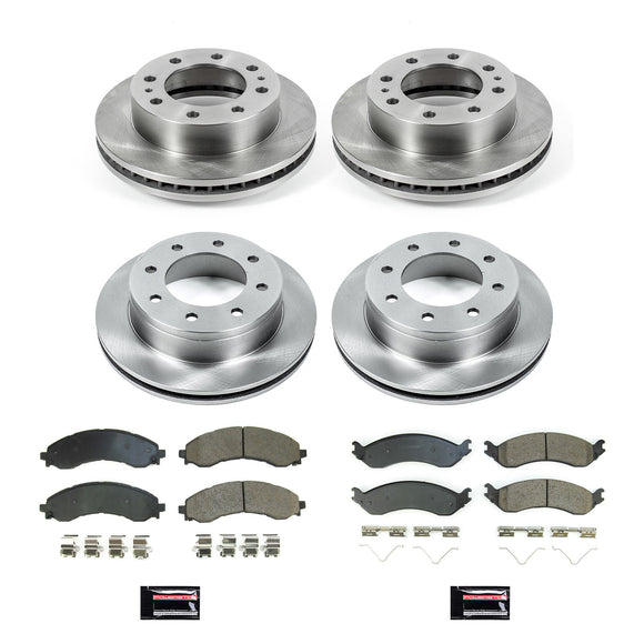 PowerStop OE Stock Replacement Low-Dust Ceramic Brake Pad and Rotor Kit