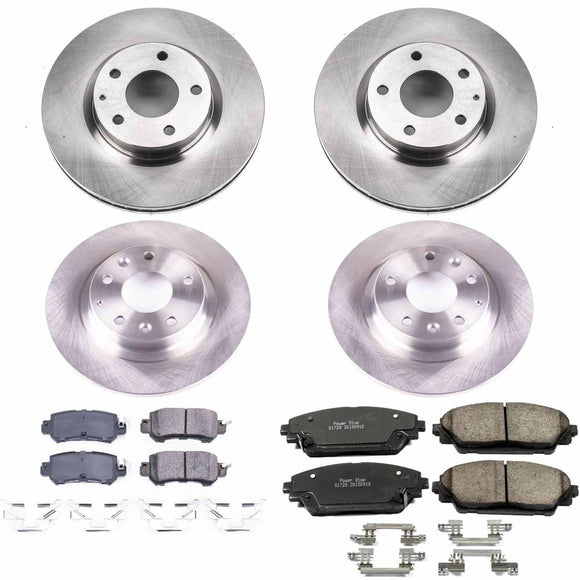 PowerStop OE Stock Replacement Low-Dust Ceramic Brake Pad and Rotor Kit