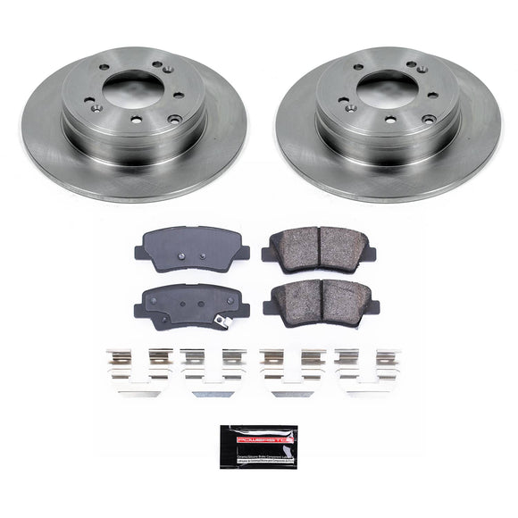 PowerStop OE Stock Replacement Low-Dust Ceramic Brake Pad and Rotor Kit