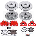 PowerStop Z36 Truck and SUV Ceramic Brake Pad, Drilled & Slotted Rotor, and Cali