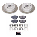 PowerStop Semi-Coated Rotor and Low-Dust Ceramic Brake Pad Kit