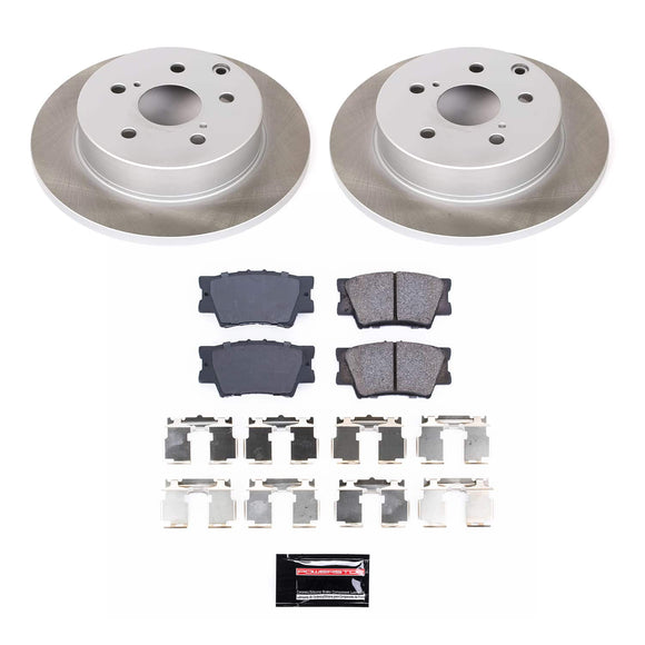 PowerStop Semi-Coated Rotor and Low-Dust Ceramic Brake Pad Kit