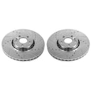 PowerStop Evolution Drilled Slotted Rotors Pair Front For Volvo V70