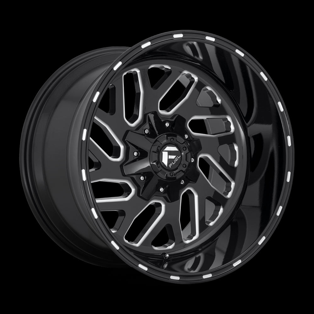 22X8.25 Fuel D581 Triton Gloss Black Milled 8X200 ET-176 wheel/rim - 0