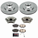 PowerStop OE Stock Replacement Low-Dust Ceramic Brake Pad, Rotor and Caliper Kit