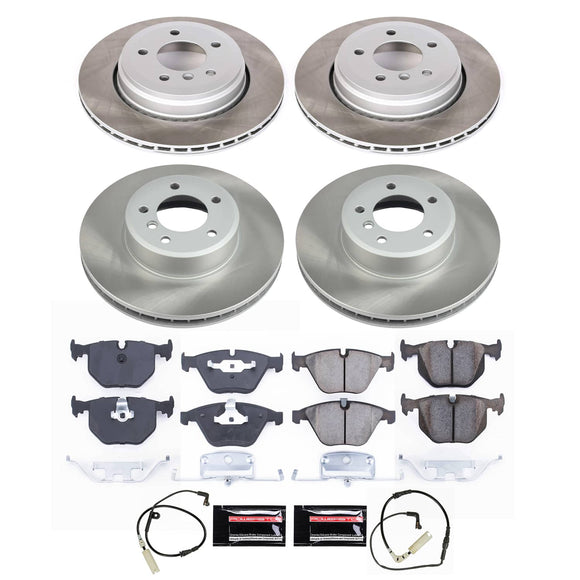 PowerStop Semi-Coated Rotor and Low-Dust Ceramic Brake Pad Kit