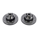 PowerStop Evolution Drilled And Slotted Rotors Pair Front For Dodge Challenger