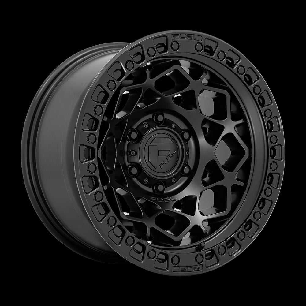 17X9 Fuel D786 Unit Matte Black With Matte Black Ring 5X127 ET1 wheel/rim