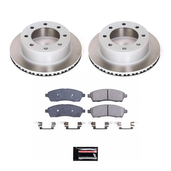 PowerStop Semi-Coated Rotor and Low-Dust Ceramic Brake Pad Kit