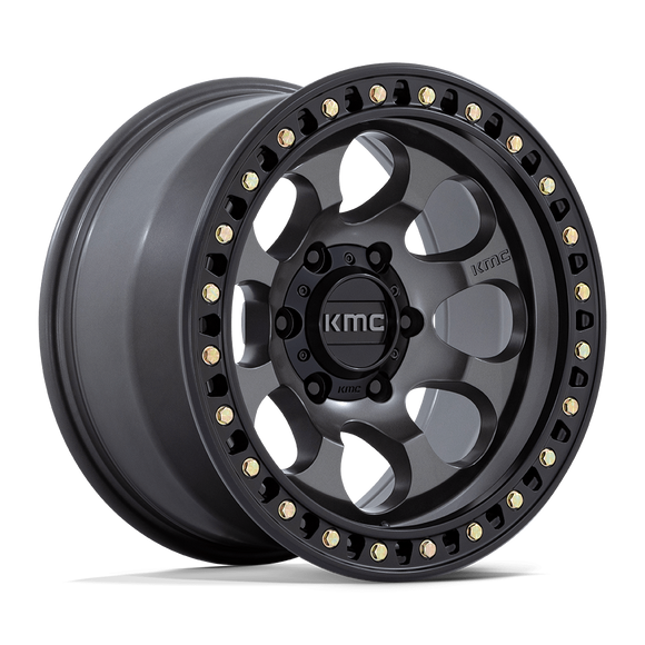 17X8.5 KMC KM550 Riot SBL Gray 5X127 5X5 ET10 Wheel Rim
