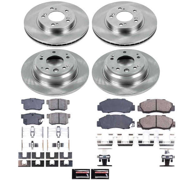 PowerStop OE Stock Replacement Low-Dust Ceramic Brake Pad and Rotor Kit