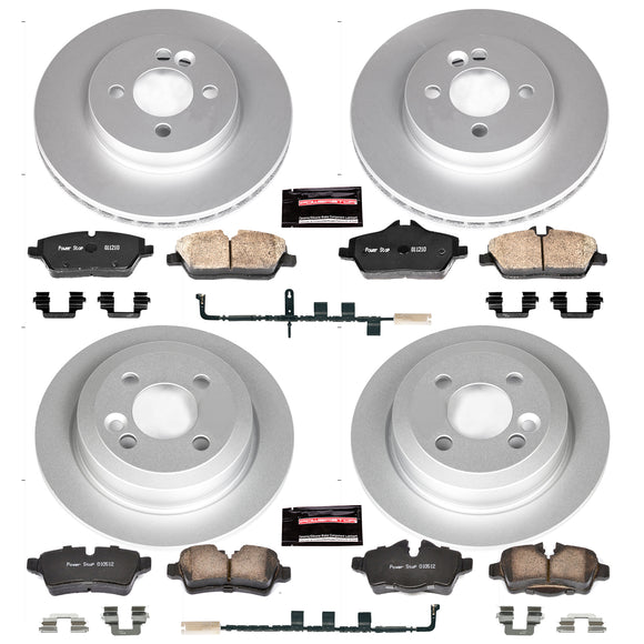 PowerStop Genuine Geomet Coated Rotor and Carbon-Fiber Ceramic Brake Pad Kit