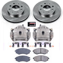 PowerStop OE Stock Replacement Low-Dust Ceramic Brake Pad, Rotor and Caliper Kit