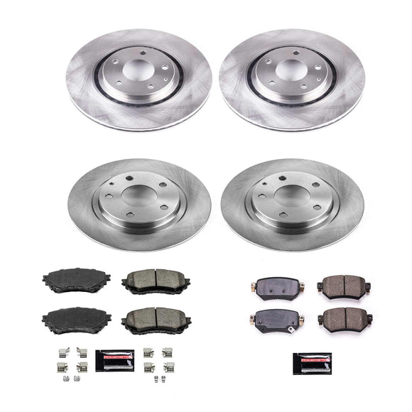 PowerStop OE Stock Replacement Low-Dust Ceramic Brake Pad and Rotor Kit