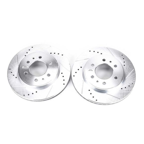 PowerStop Evolution Drilled Slotted Rotors Pair Front For Ford F-150