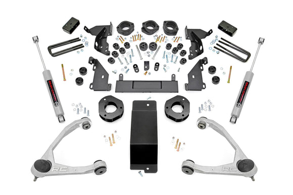 Rough Country 4.75in GM Combo Lift Kit w/Upper Control Arms 14-15 1500 PU 4WD Cast Aluminum