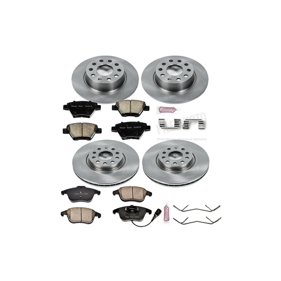 PowerStop OE Stock Replacement Low-Dust Ceramic Brake Pad and Rotor Kit