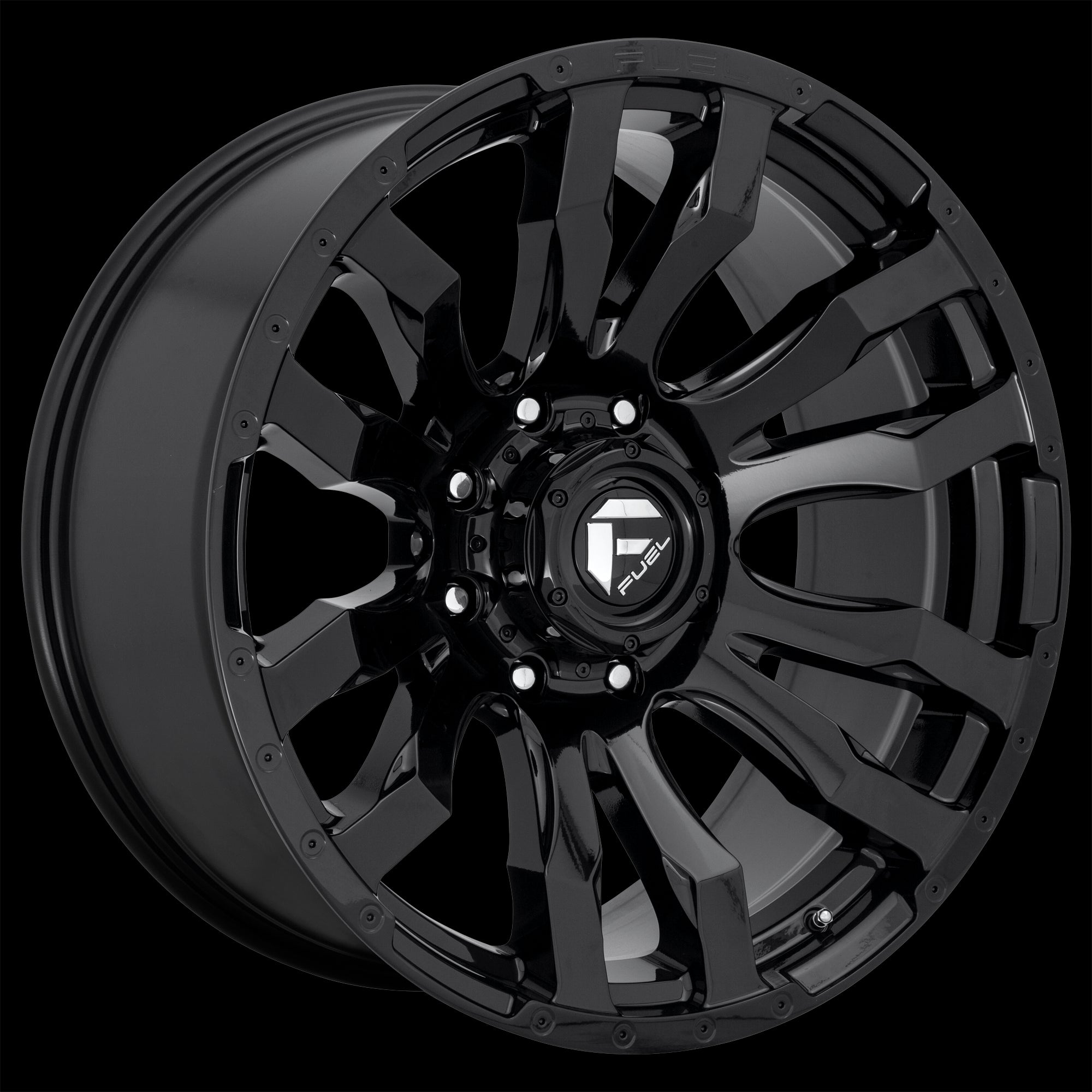 22X10 Fuel D675 Blitz Gloss Black 8X180 ET-18 wheel/rim