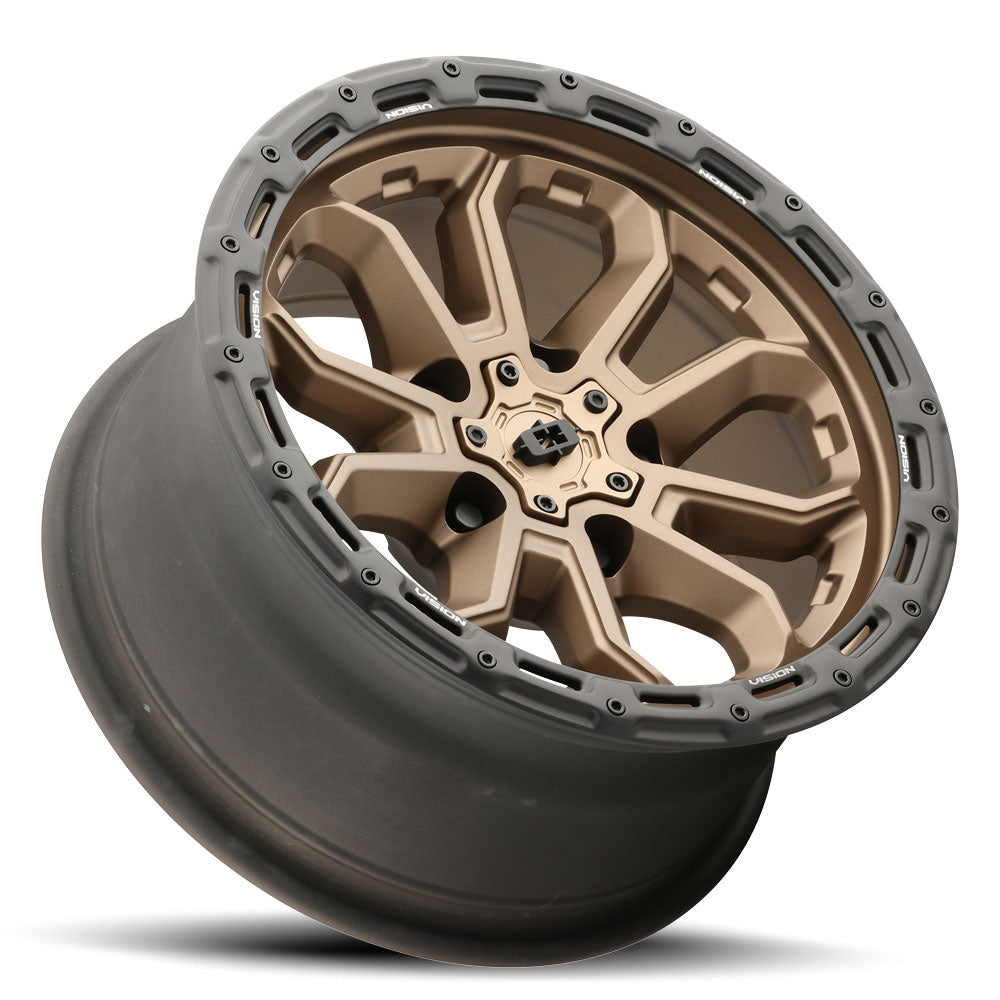 17x9 Vision 405 Korupt Satin Bronze 5x127 5x5 ET12 Wheel Rim