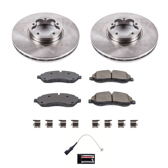 PowerStop OE Stock Replacement Low-Dust Ceramic Brake Pad and Rotor Kit