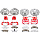 PowerStop Z26 Street Performance Ceramic Brake Pad, Drilled Slotted Rotor, and C