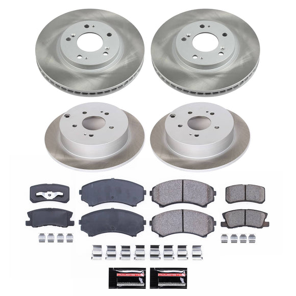 PowerStop Semi-Coated Rotor and Low-Dust Ceramic Brake Pad Kit