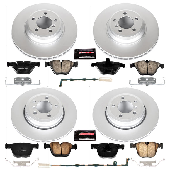 PowerStop Genuine Geomet Coated Rotor and Carbon-Fiber Ceramic Brake Pad Kit