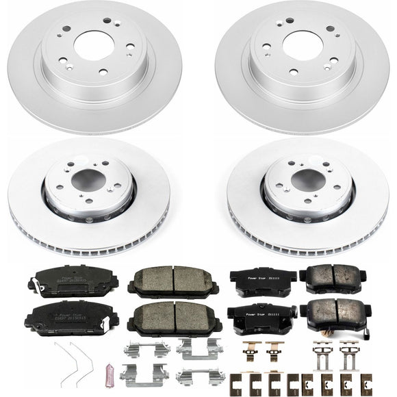 PowerStop Genuine Geomet Coated Rotor and Low-Dust Ceramic Brake Pad Kit