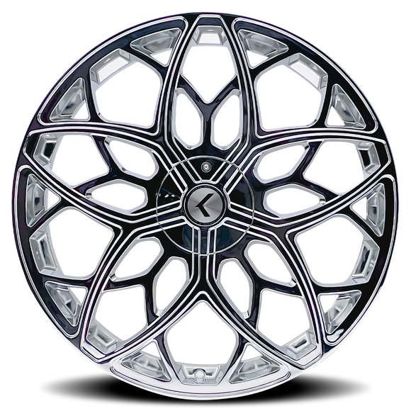 22x8.5 Kraze Ricochet Chrome 5x115 ET38 CB74.1 Wheel Rim