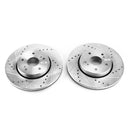PowerStop Evolution Drilled Slotted Rotors Pair Front For Suzuki Kizashi