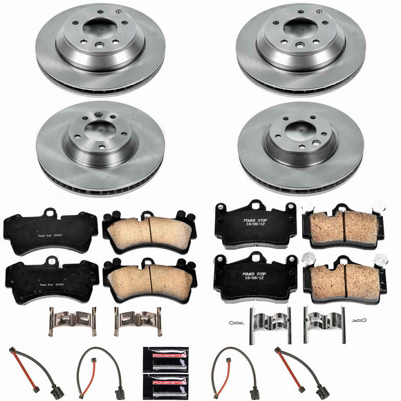 PowerStop OE Stock Replacement Low-Dust Ceramic Brake Pad and Rotor Kit
