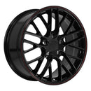 18" Replica Wheel CV08B Fits Chevrolet Corvette - C6 ZR1 Rim 18x8.5 Redline