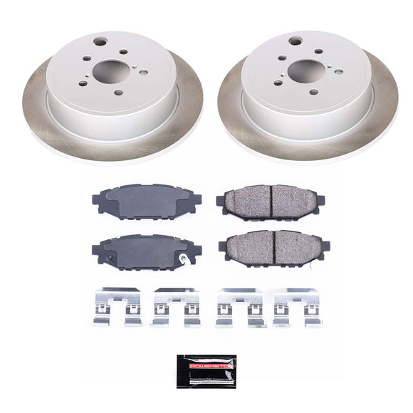 PowerStop Semi-Coated Rotor and Low-Dust Ceramic Brake Pad Kit