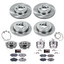 PowerStop OE Stock Replacement Low-Dust Ceramic Brake Pad, Rotor and Caliper Kit