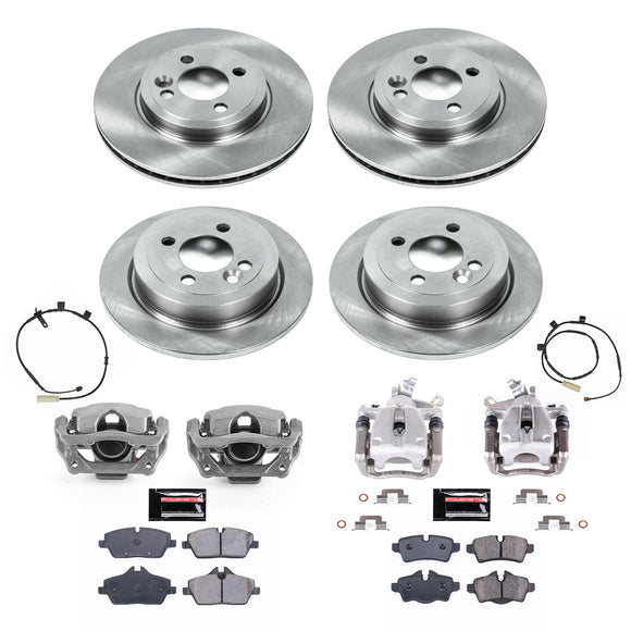 PowerStop OE Stock Replacement Low-Dust Ceramic Brake Pad, Rotor and Caliper Kit