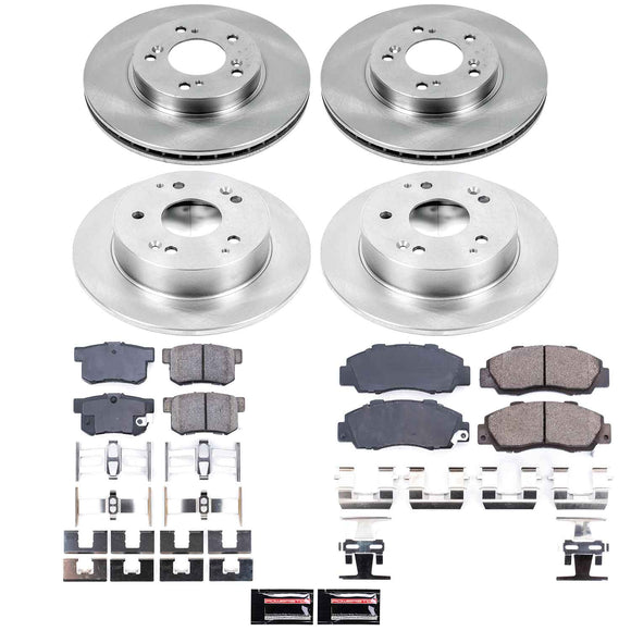 PowerStop OE Stock Replacement Low-Dust Ceramic Brake Pad and Rotor Kit