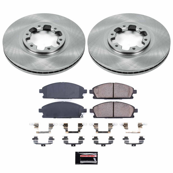 PowerStop OE Stock Replacement Low-Dust Ceramic Brake Pad and Rotor Kit