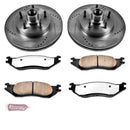 PowerStop Z36 Carbon-Fiber Ceramic Brake Pad with Drilled and Slotted Rotor Kit