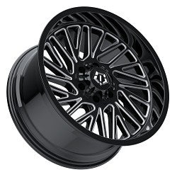 20x9 TIS 553BM Gloss Black Milled 8x165.1 8x6.5 ET0 Wheel Rim