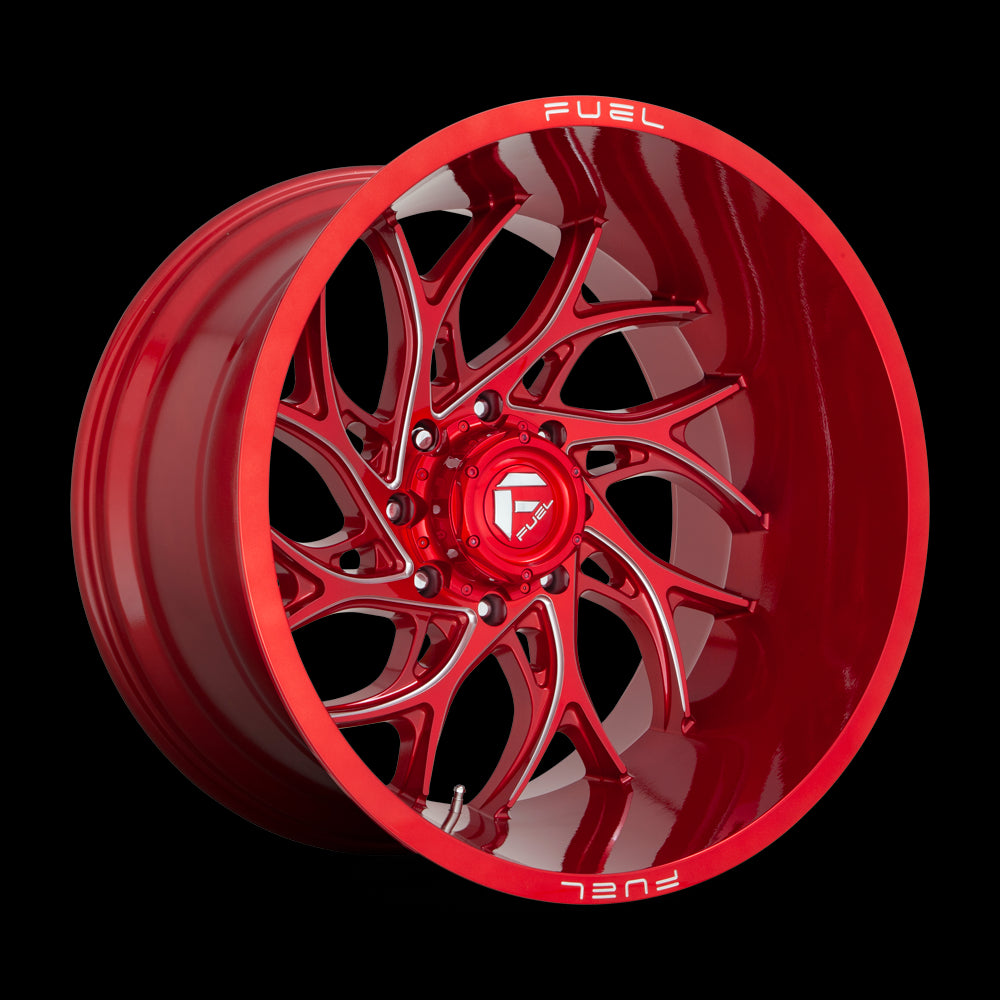 22X8.25 Fuel D742 Runner Candy Red Milled 8X165.1 ET-240 wheel/rim