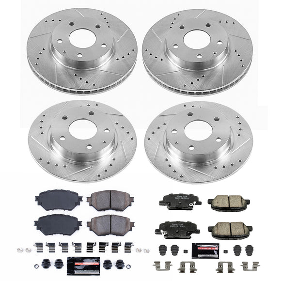 PowerStop Z23 Daily Driver Carbon-Fiber Ceramic Brake Pad and Drilled & Slotted
