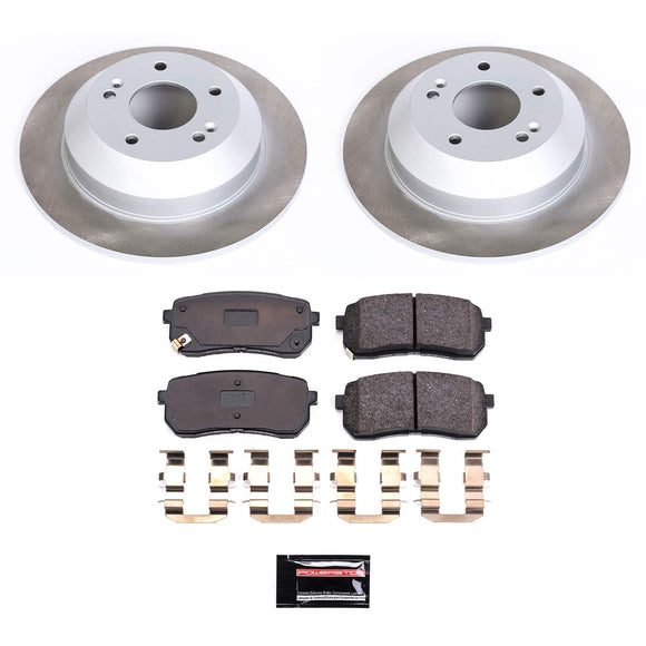 PowerStop Semi-Coated Rotor and Low-Dust Ceramic Brake Pad Kit