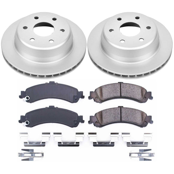PowerStop Genuine Geomet Coated Rotor and Low-Dust Ceramic Brake Pad Kit