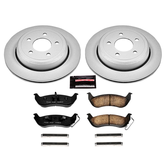 PowerStop Genuine Geomet Coated Rotor and Low-Dust Ceramic Brake Pad Kit