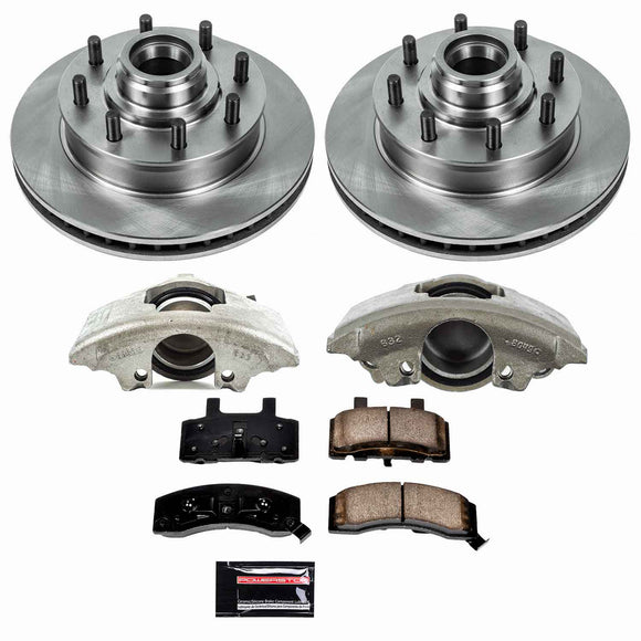 PowerStop OE Stock Replacement Low-Dust Ceramic Brake Pad, Rotor and Caliper Kit