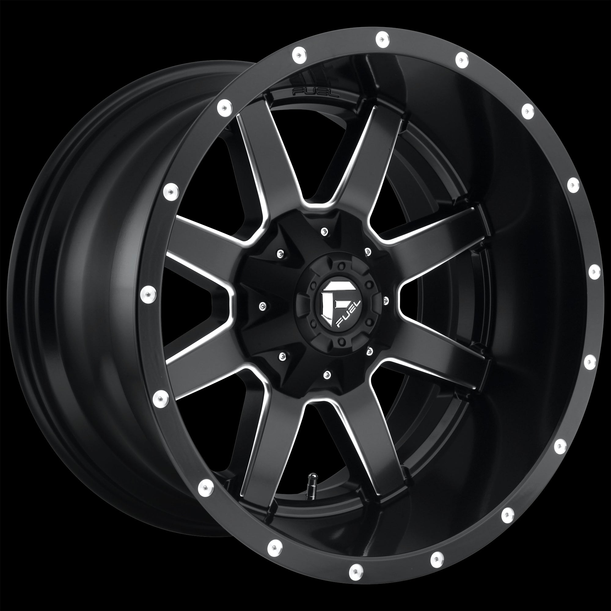 14X7 Fuel UTV D538 Maverick Matte Black Milled 4X110 ET13 wheel/rim