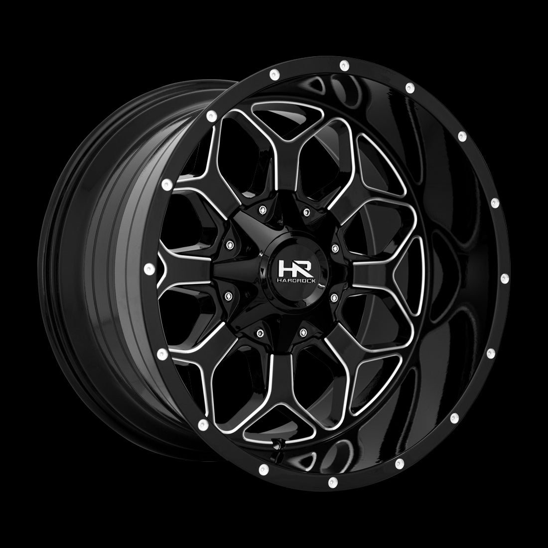 20x10 Hardrock Indestructible Black/Milled 6x135/139.7 ET-19 wheel/rim - 0