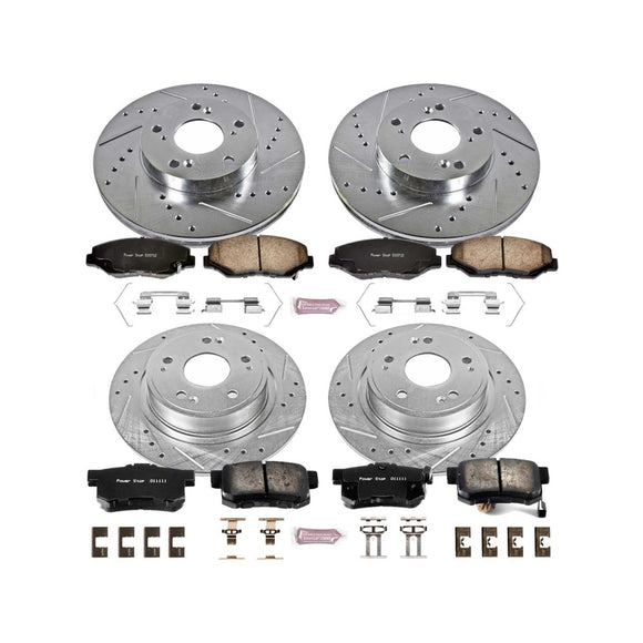 PowerStop Z23 Daily Driver Carbon-Fiber Ceramic Brake Pad and Drilled & Slotted
