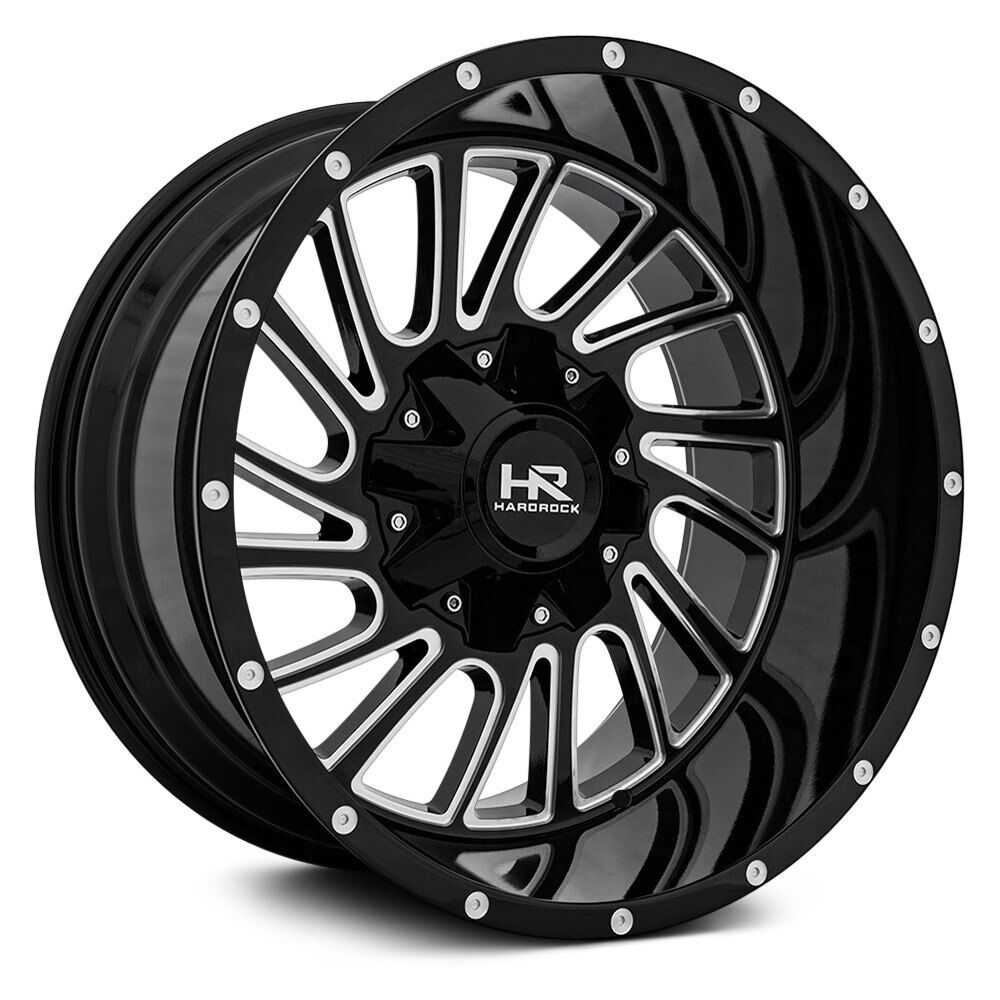 20x10 Hardrock Overdrive Gloss Black Milled 8x170 ET-19 wheel/rim